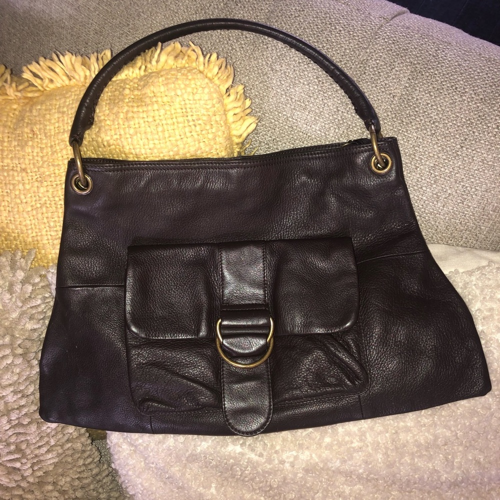 Vintage chocolate brown Hobo bag
